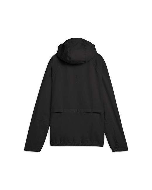 PUMA Black Run Raincell Hooded Running Rain Jacket