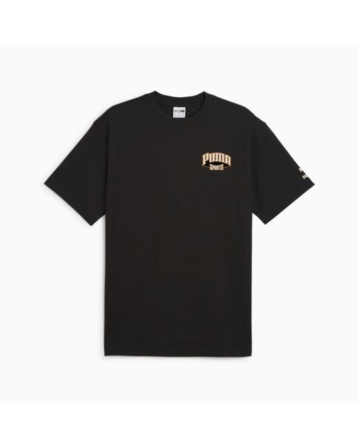 T-Shirt grafica Team da di PUMA in Black da Uomo