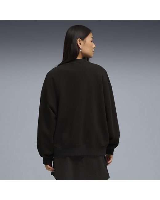 PUMA Black Wardrobe Essentials Oversized Sweatshirt