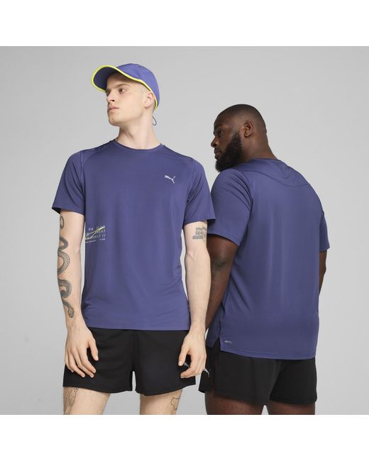 PUMA Mesh Running Grafik-T-Shirt in Purple für Herren