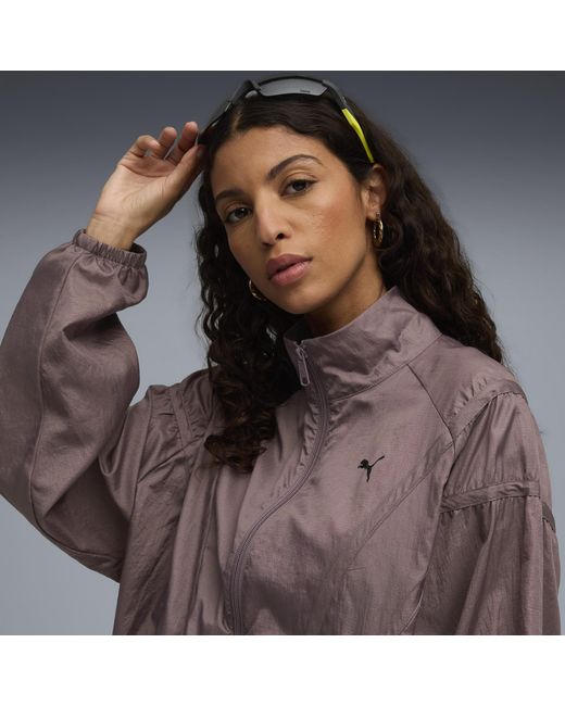 PUMA Dare To Oversized Geweven Jack Voor Maat in het Brown