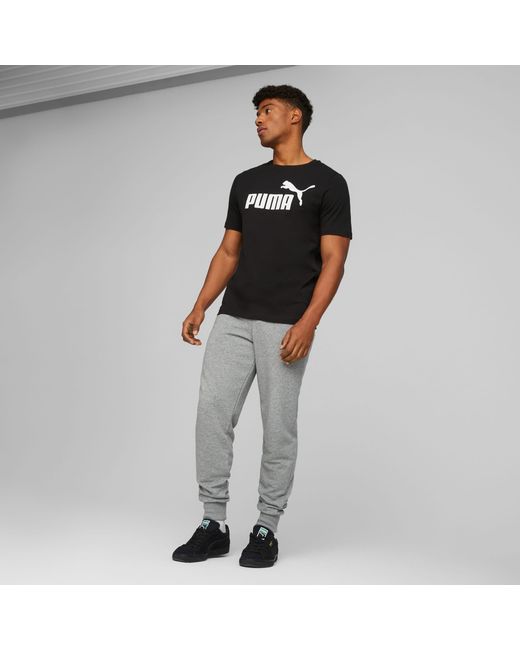 PUMA Essentials Logo T-Shirt Voor in het Black voor heren