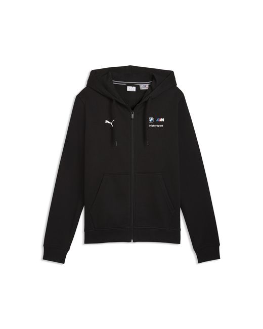 PUMA Black Bmw M Motorsport Essentials Fleece Track Jacket for men