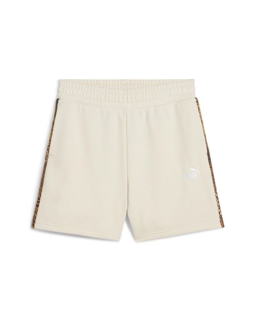Shorts Essentials Graphic Animal 5" Para Mujer PUMA de color Natural