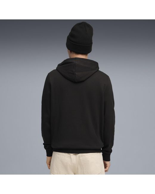 PUMA Black Essentials Logo Lab Fleece Hoodie for men