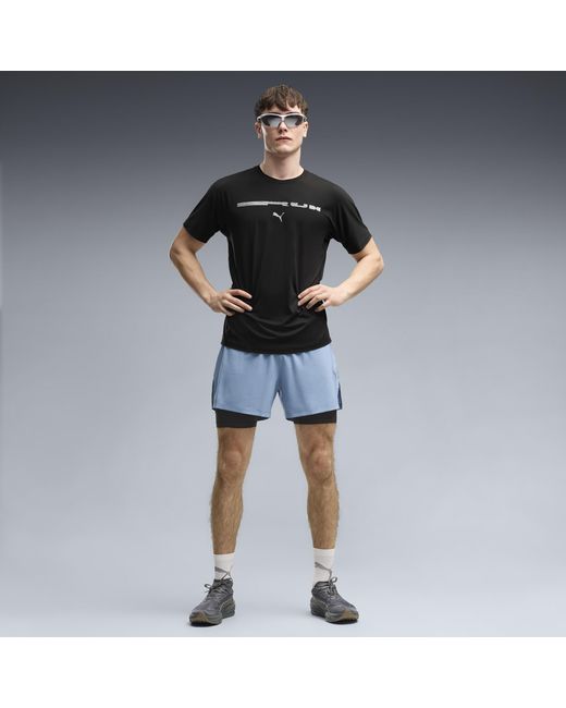 PUMA Black Brightstride Cloudspun Running T-Shirt for men