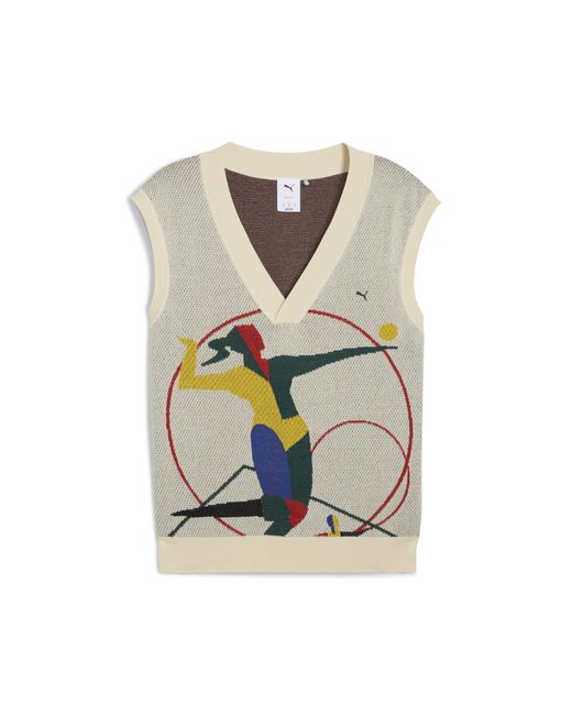 PUMA Gray Knit Vest for men