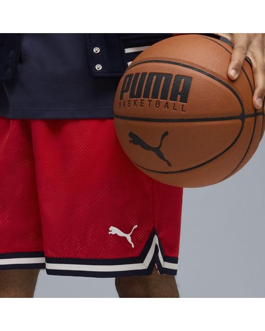 PUMA Red Hooperhotline Aop 7" Shorts for men