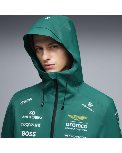 PUMA Green X Aston Martin Aramco F1 Team Replica Rain Jacket for men
