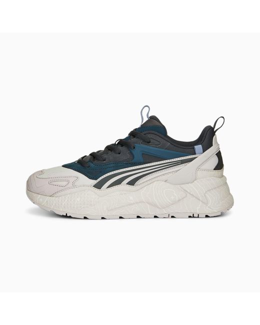 PUMA Blue RS-X Efekt Topographic Sneakers Schuhe
