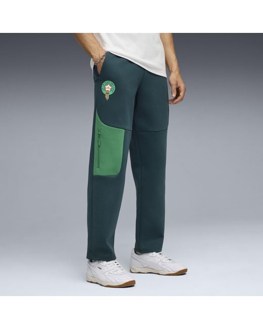 PUMA Green Morocco Tech Sweatpants for men