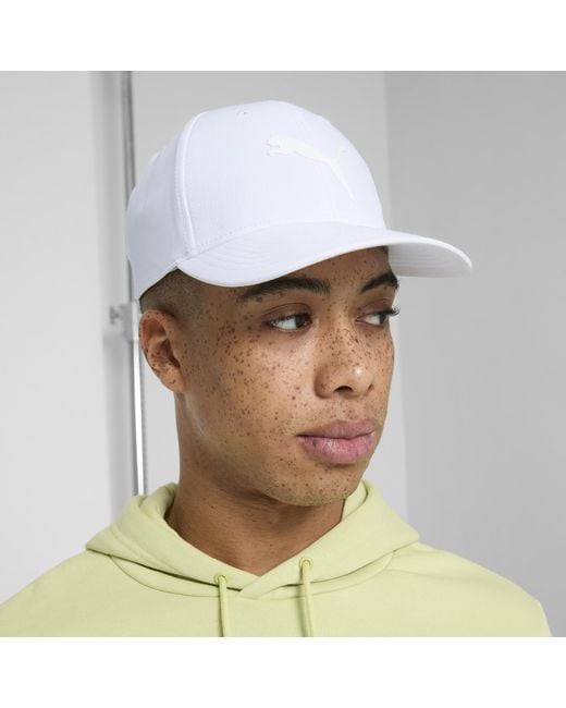 PUMA White Addison 2.0 Stretch Fit Cap