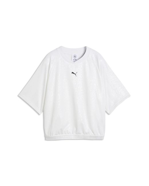 PUMA White Sport Relaxed Animal Printed T-Shirt
