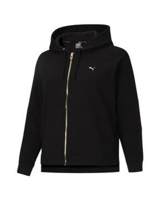 Black and gold pumas zip hoodie hotsell
