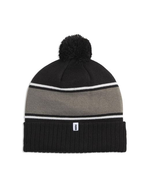 PUMA Black Sport Pom Beanie for men