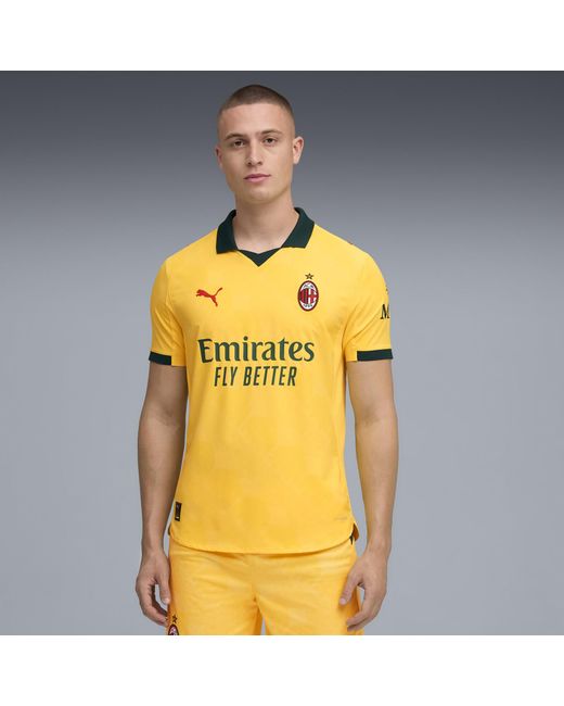 PUMA Ac Milan 25/26 Authentic Ausweichtrikot Herren, Sport, Sunny/Dark Myrtle in Yellow für Herren
