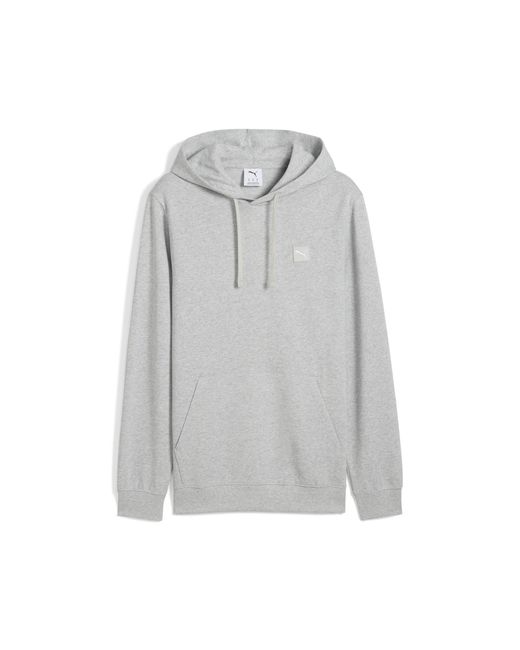 PUMA Gray Elevated Essentials Hoodie for men