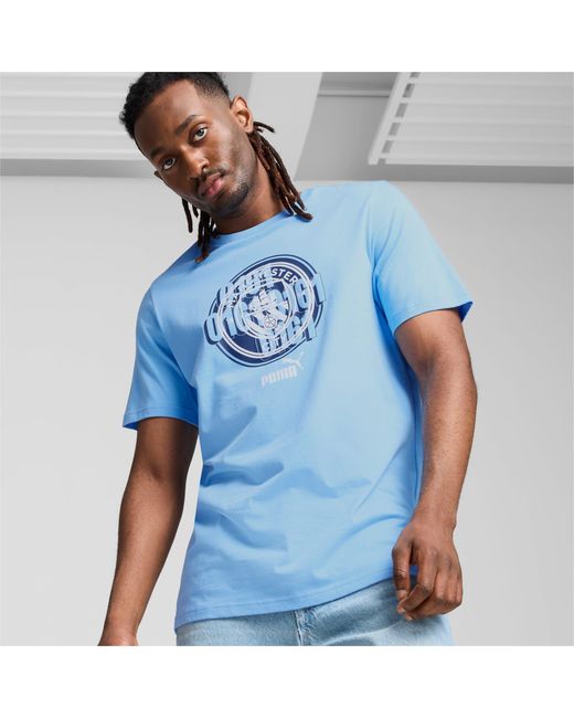 PUMA Blue Manchester City Ftblculture T-shirt for men