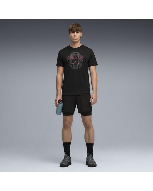 PUMA Black Dreamrun Drycell 5" Moisture Wicking 2-In-1 Running Shorts