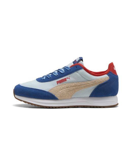 PUMA Blue R78 Lightwind Retro Run Sneakers Schuhe, Clyde Royal/Canvas/Fierce Rot