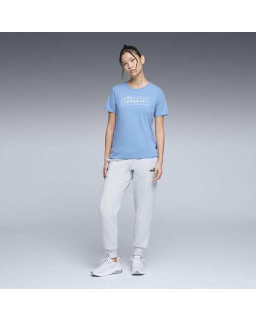 PUMA Blue Graphic Logo T-Shirt