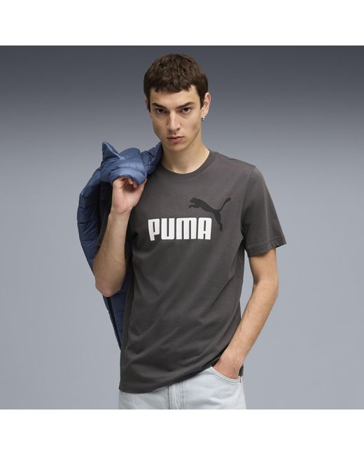 T-Shirt Con Logo Bicolore Essentials N. 1 Da Uomo, Abbigliamento, Dusky Grigio di PUMA in Gray da Uomo