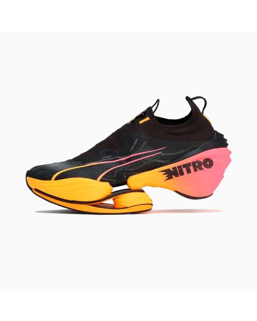 PUMA Blue Fast-Rb Nitro Elite Running Shoes, /Sun Stream/Sunset Glow for men