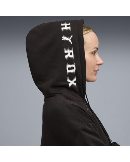 PUMA Black X Hyrox Heavyweight Hoodie Damen
