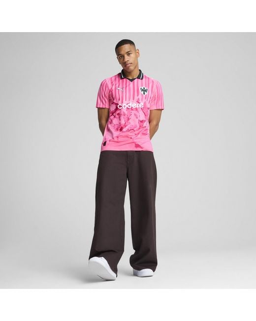 PUMA Kidsuper X Cf Monterrey Shirt Voor Roze/Wit, Maat in het Pink voor heren