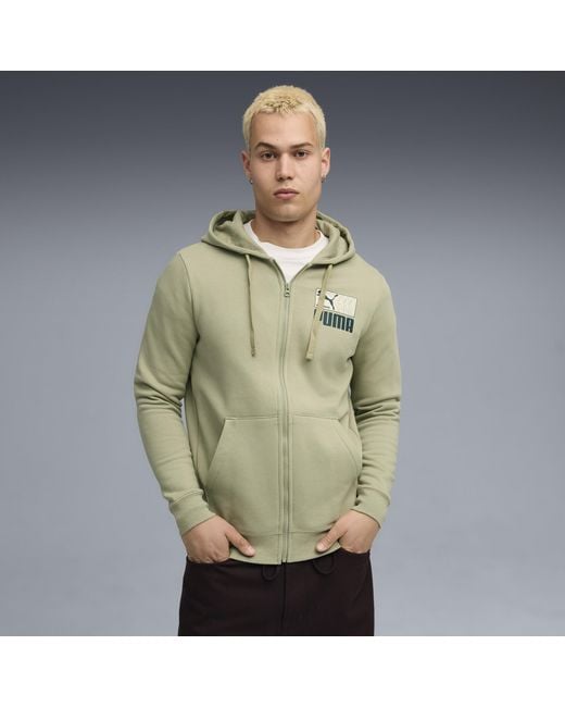 PUMA Men's Green House Of Graphics Zip-Up Fleece Hoodie