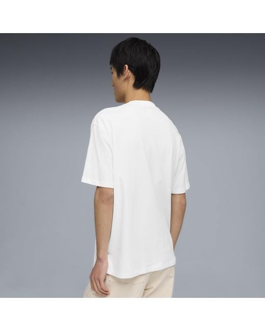 PUMA White Select Essentials Pocket T-Shirt for men