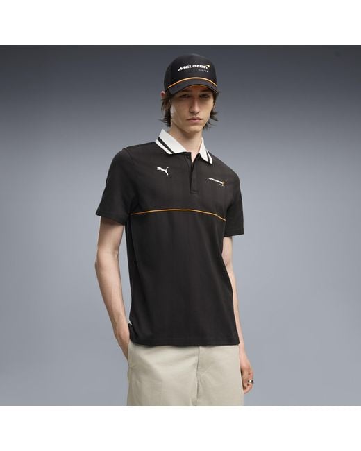 PUMA Black Mclaren Racing Jacquard Polo for men
