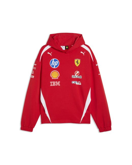 PUMA Red Scuderia Ferrari Hp Replica Drivers Authentic Hoodie for men