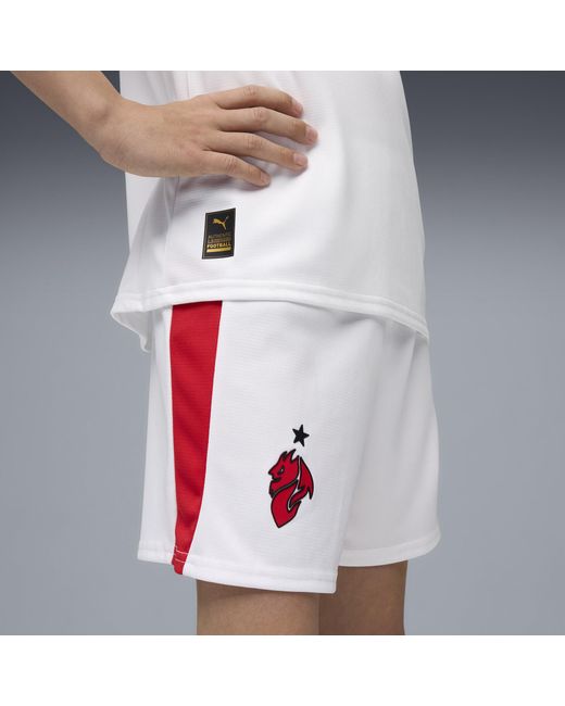 PUMA White Ac Milan 25/26 Shorts Teenager, Kleidung, /Rot