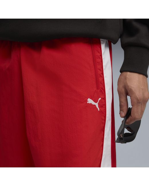 PUMA Red T7 Oversized Track Pants for men