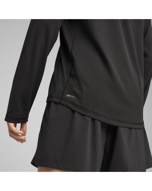PUMA Black Velocity Long Sleeve Running Top for men