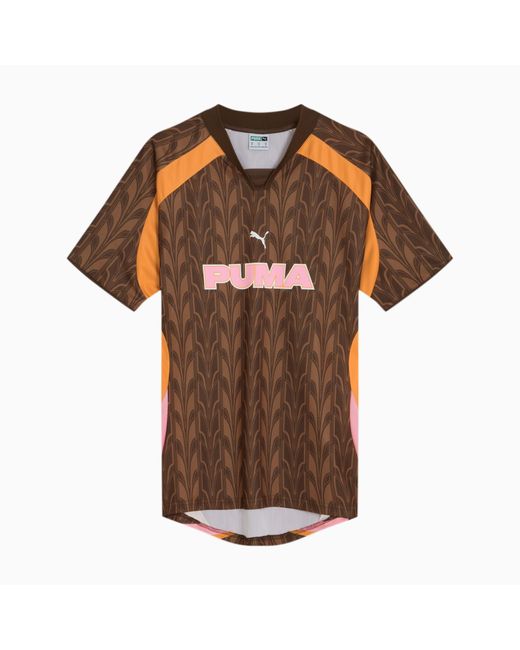 PUMA Brown All-over Print Football Jersey for men