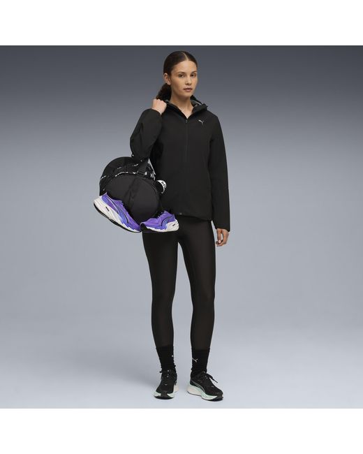 PUMA Black Run Raincell Hooded Running Rain Jacket