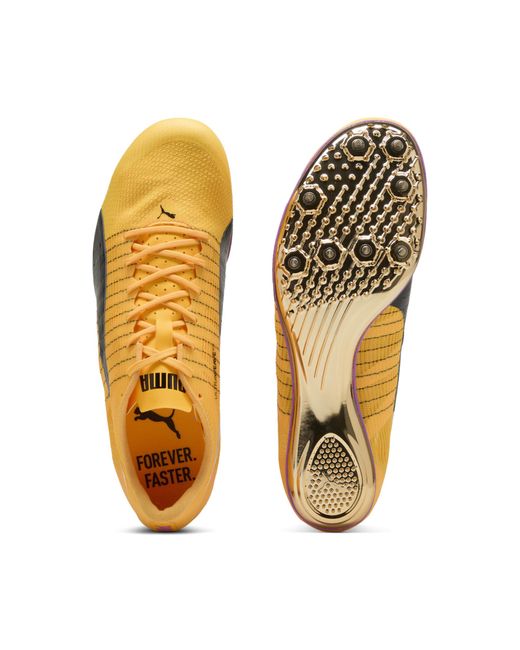 PUMA Yellow Evospeed Brush 6 Track & Field Sprinting Spikes Shoes