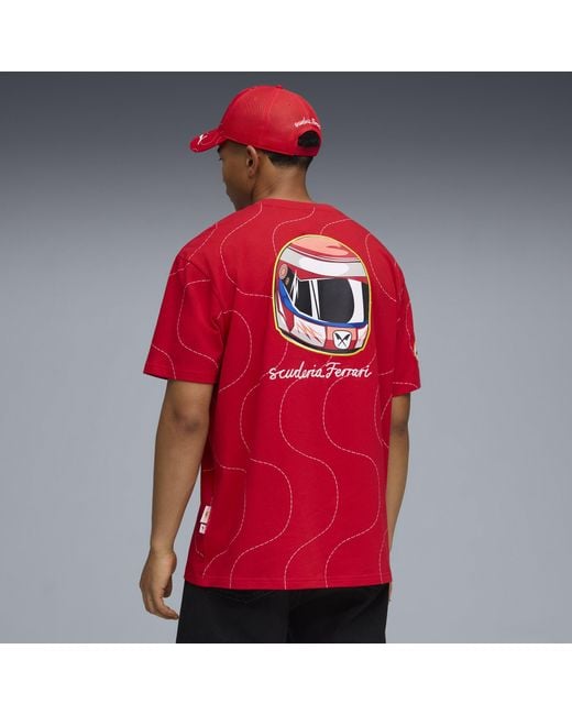 Camiseta Scuderia Ferrari Hp Monza Para Hombre, Motorsport, Rosso Corsa PUMA de hombre de color Red