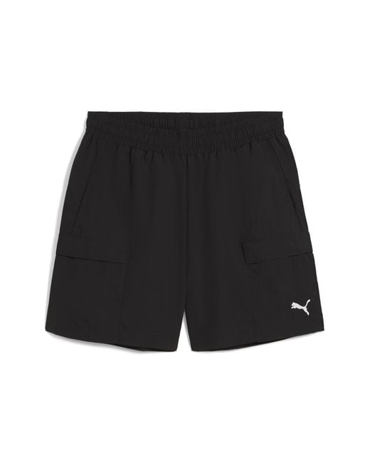 PUMA Black Wardrobe Essentials Relaxed 6" Cargo Shorts for men