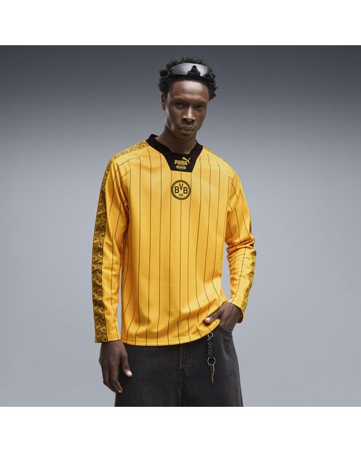 PUMA Yellow Borussia Dortmund King Relaxed Long Sleeve Jersey for men
