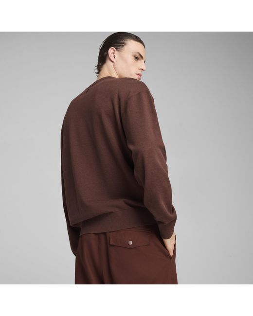 PUMA Brown Palais Artisan Crew Top for men