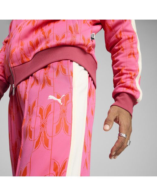 PUMA Pink The Neverworn V T7 Track Pants for men