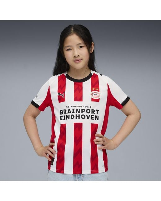PUMA Red Psv Eindhoven 25/26 Heimtrikot Teenager, Kleidung, /Weiß