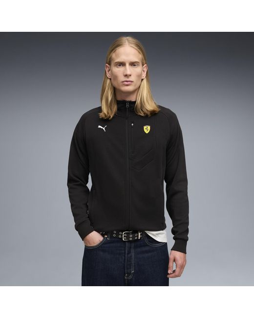 PUMA Black Scuderia Ferrari Hooded Jacket for men