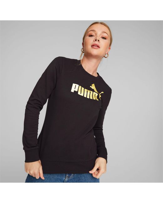 PUMA Black Essentials+ Sweatshirt mit Rundhalsausschnitt in Metallic