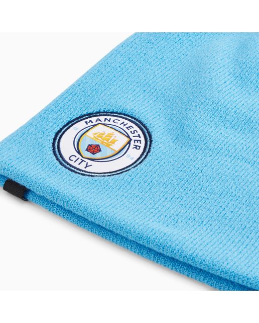 PUMA Blue Manchester City Cuffless Beanie Hat