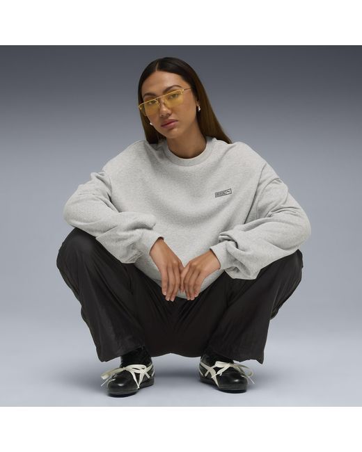 PUMA X Rosã Oversized Top Met Ronde Hals Voor Maat in het Gray
