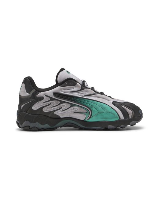 PUMA Black Inhale Distressed Sneakers